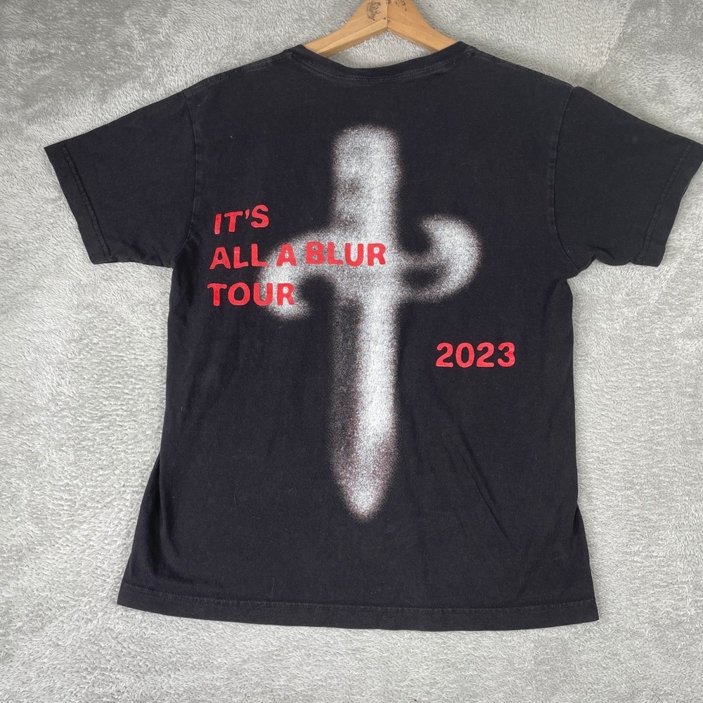 21 Savage Shirt Mens Medium Black Its All A Blur Tour 2023‎ Drake Rap Tee Merch